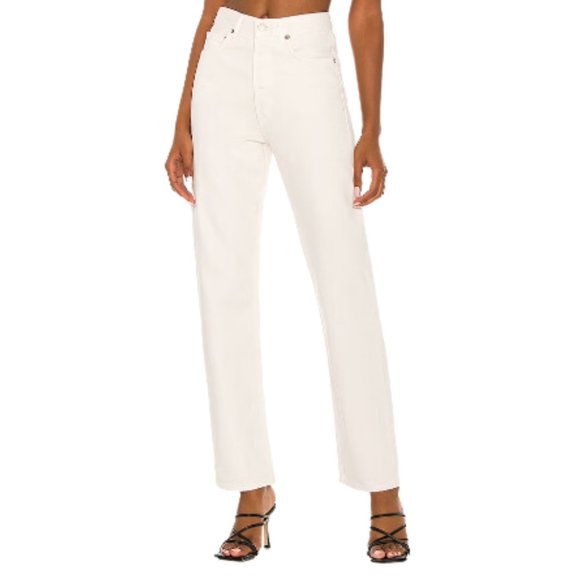 Agolde 90s high rise pinch jeans off white 28 - Picture 1 of 8